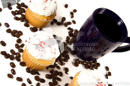 Image of Isolated Coffee Mug with Cupcake