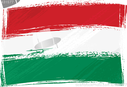 Image of Grunge Hungary flag