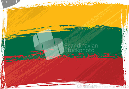 Image of Grunge Lithuania flag