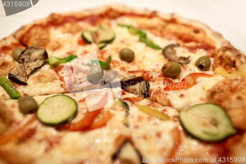 Image of close up of pizza