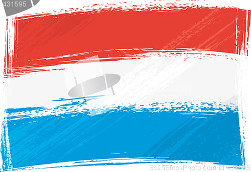 Image of Grunge Luxembourg flag