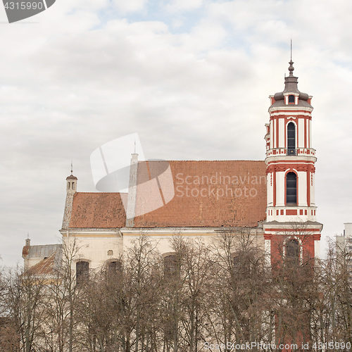 Image of Church and cloudy sky