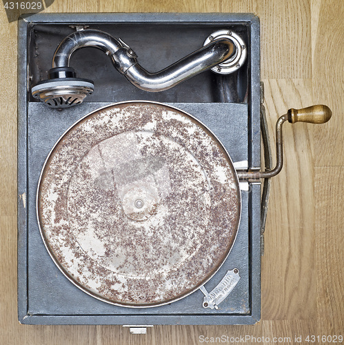 Image of Vintage turntable vinyl record player