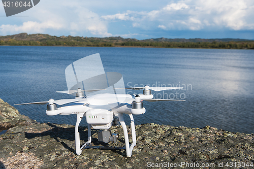 Image of The drone copter with digital camera