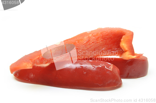 Image of Slices of red pepper 