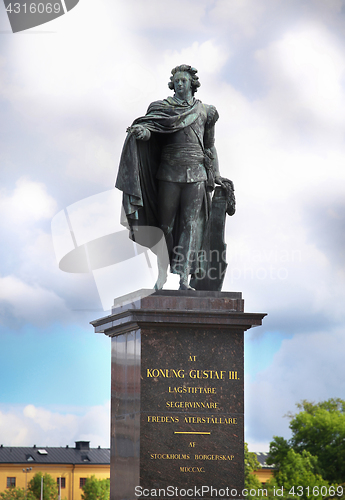 Image of Statue of Konung Gustaf III in Stockholm, Sweden.