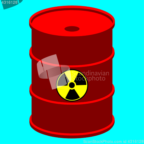 Image of barrel with nuclear waste