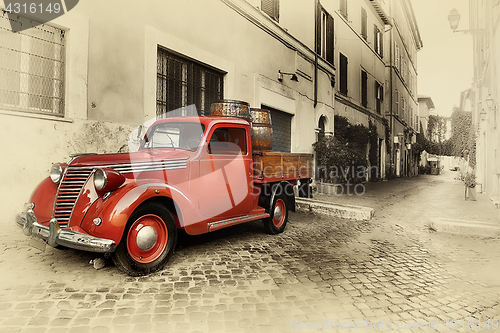 Image of Retro car sepia