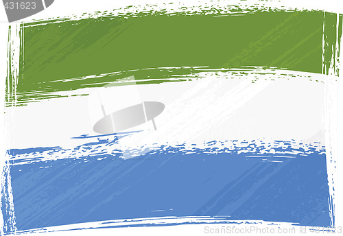 Image of Grunge Sierra Leone flag