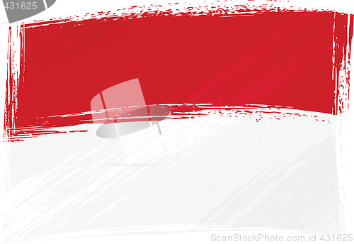 Image of Grunge Indonesia and Monaco flag