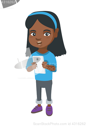 Image of African-american girl using a smartphone.