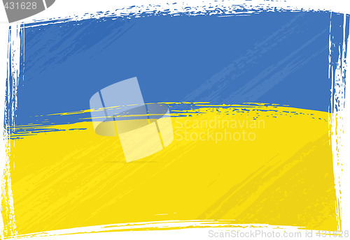 Image of Grunge Ukraine flag