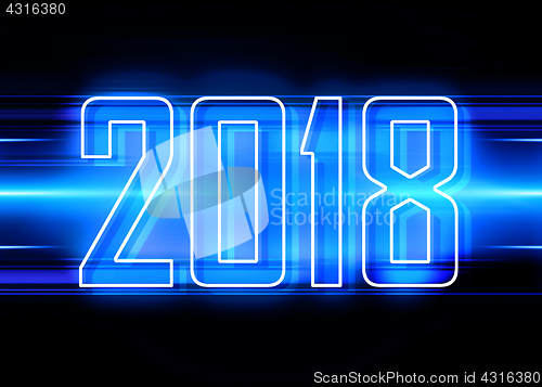 Image of 2018 blue background