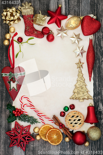 Image of Christmas Decorative Background Border