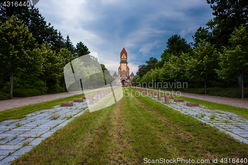 Image of Sudfriedhof, the biggest graveyard in Leipzig, Germany