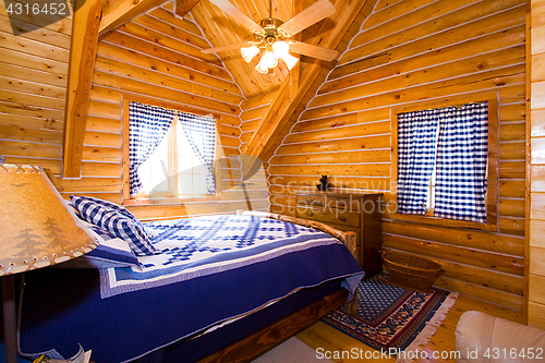 Image of Close up on a Bedroom in a Cabin