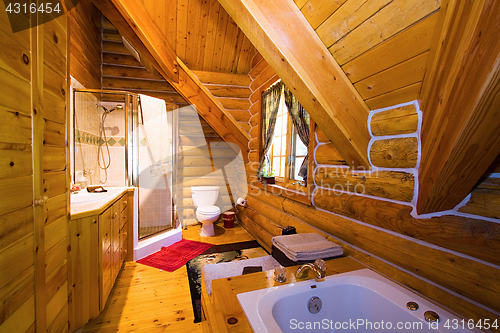 Image of Close up on a Bathroom in a Cabin