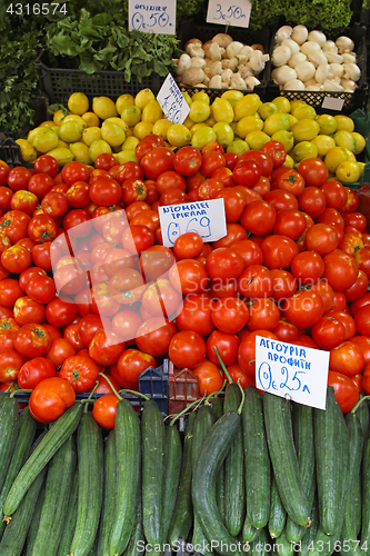 Image of Tomatoes and cucumbers