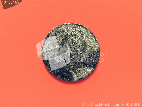 Image of Vintage Ancient rusted coin