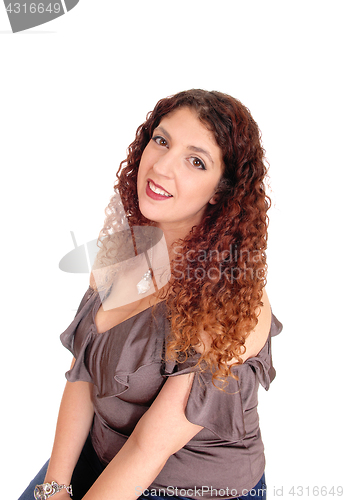 Image of Smiling beautiful woman.