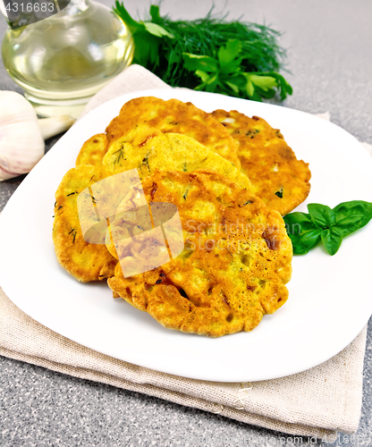 Image of Flapjack chickpeas in plate on granite table