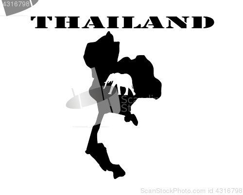 Image of map and symbol of Thailand