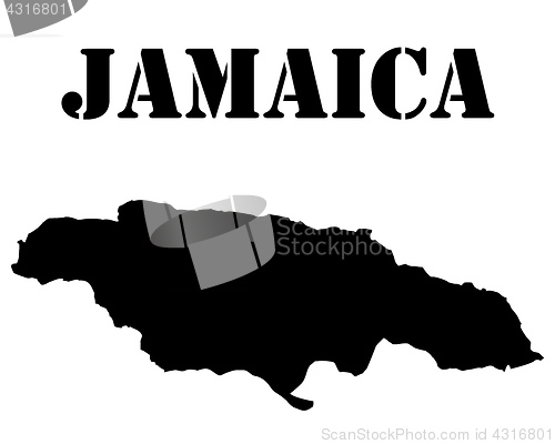 Image of map of Jamaica