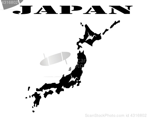Image of Map of Japan and a symbol