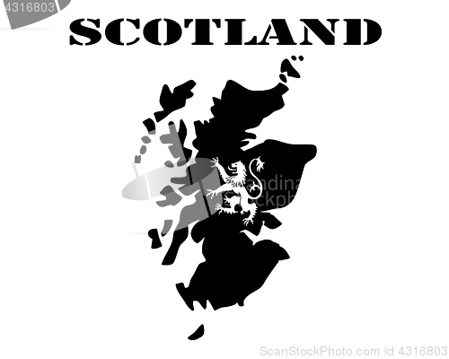 Image of Map of Scotland and the symbol