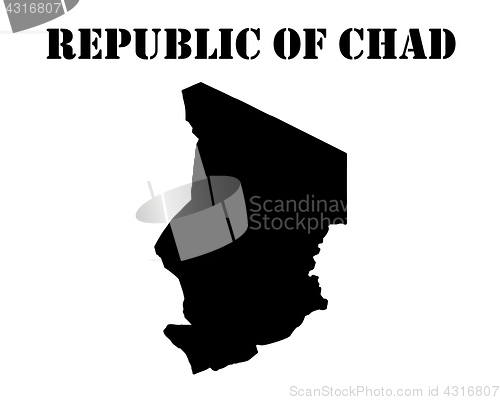 Image of Map of the Republic of Chad