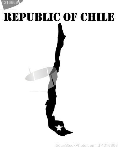 Image of Map of the Republic of Chile