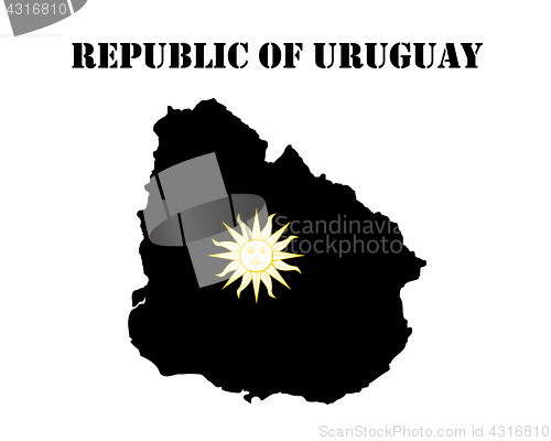 Image of map of the Republic of Uruguay