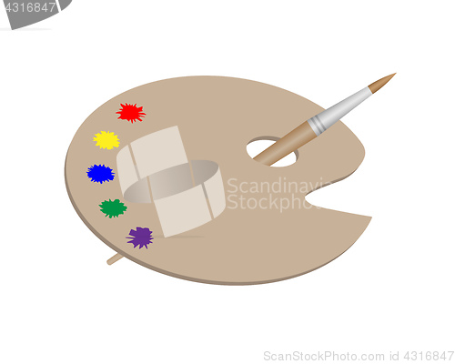 Image of palette for the artist