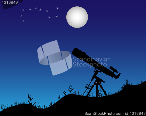 Image of telescope standing on the ground