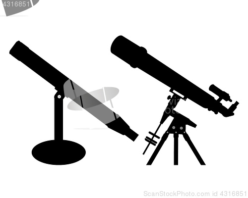 Image of two different telescopes