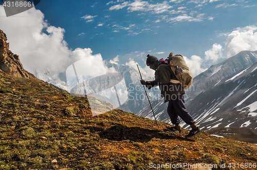 Image of Walking man in Nepal