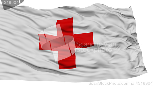 Image of Isolated Red Cross Flag