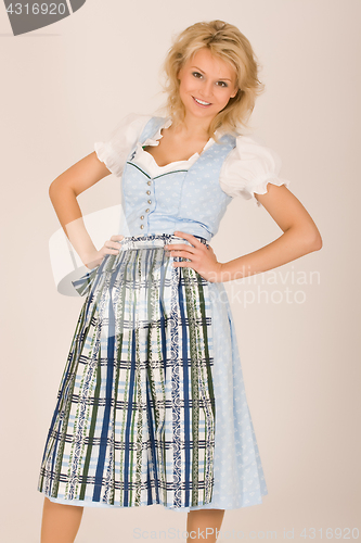 Image of Bavarian beauty in costume