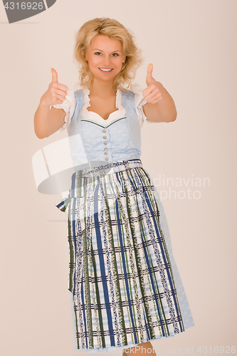 Image of Bavarian beauty in costume