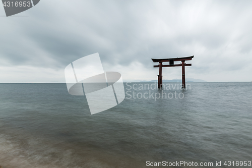 Image of Shirahige shrine at evening