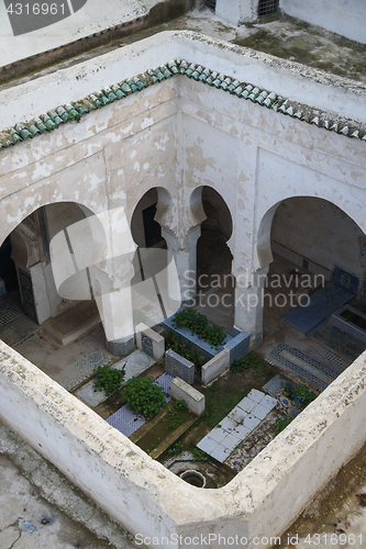 Image of Muslim cemetery graves. Fez, Morocco North Africa