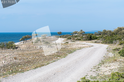 Image of Winding road in a coastal landscape