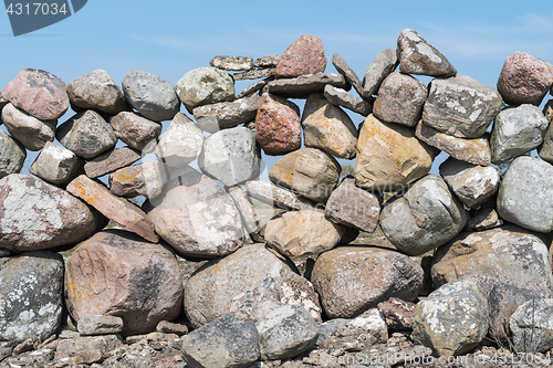 Image of Detail of an old stone wall