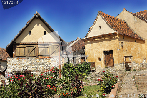 Image of old houses on rasnov fortress