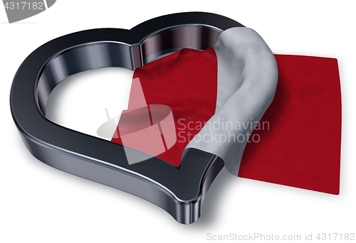 Image of flag of peru and heart symbol - 3d rendering