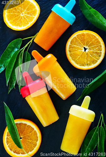 Image of homemade orange icecream