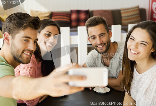 Image of Group selfie at the coffee shop