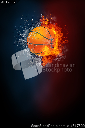 Image of Basketball sports tournament modern poster template.