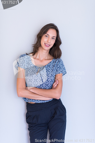 Image of young woman isolated on white background
