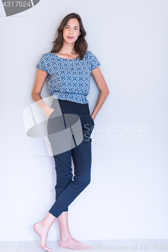 Image of young woman isolated on white background